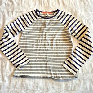 Johnnie B mini boden girls size 13-14 years gray, blue & white long sleeve vguc